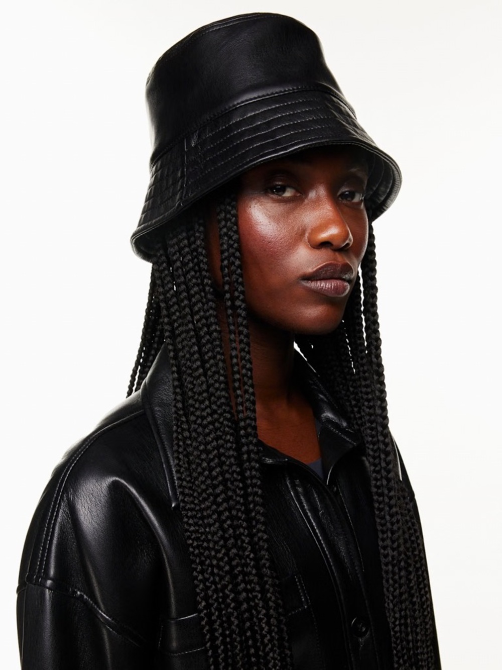 Aritzia Babaton Sandra Faux Leather Bucket Hat